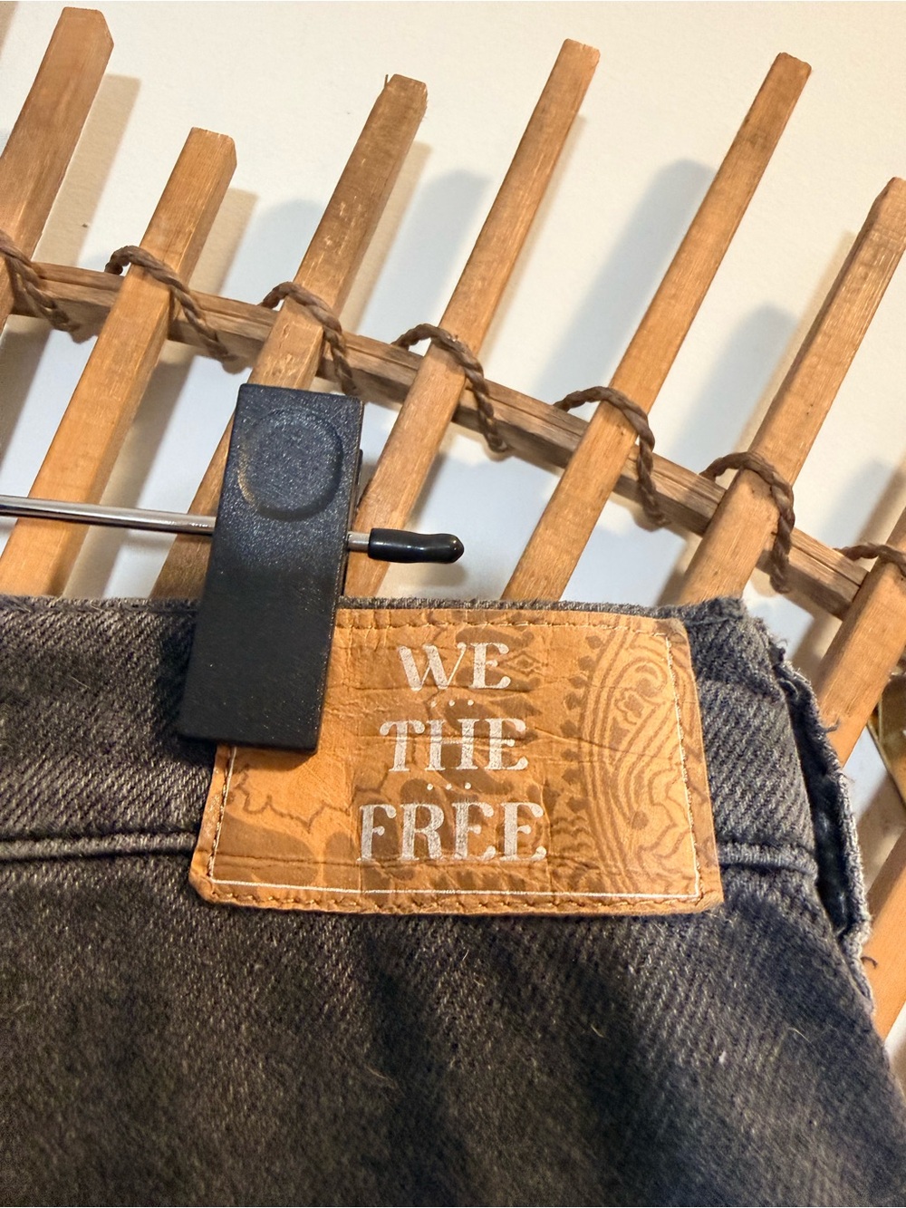 We The Free Tinsley Baggy High Rise Straigjt Leg Jeans Faded Black Slouch Grunge - Picture 11 of 16